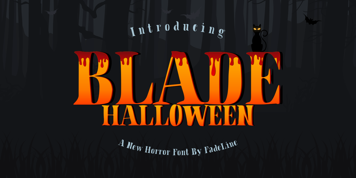 Пример шрифта Blade Halloween Regular